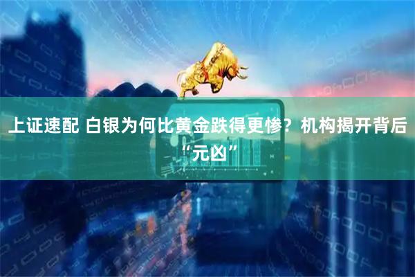 上证速配 白银为何比黄金跌得更惨？机构揭开背后“元凶”