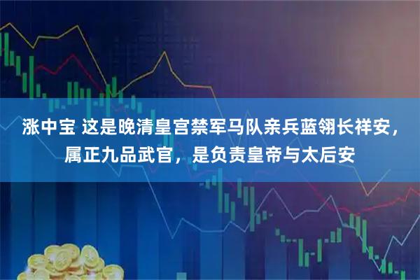 涨中宝 这是晚清皇宫禁军马队亲兵蓝翎长祥安，属正九品武官，是负责皇帝与太后安